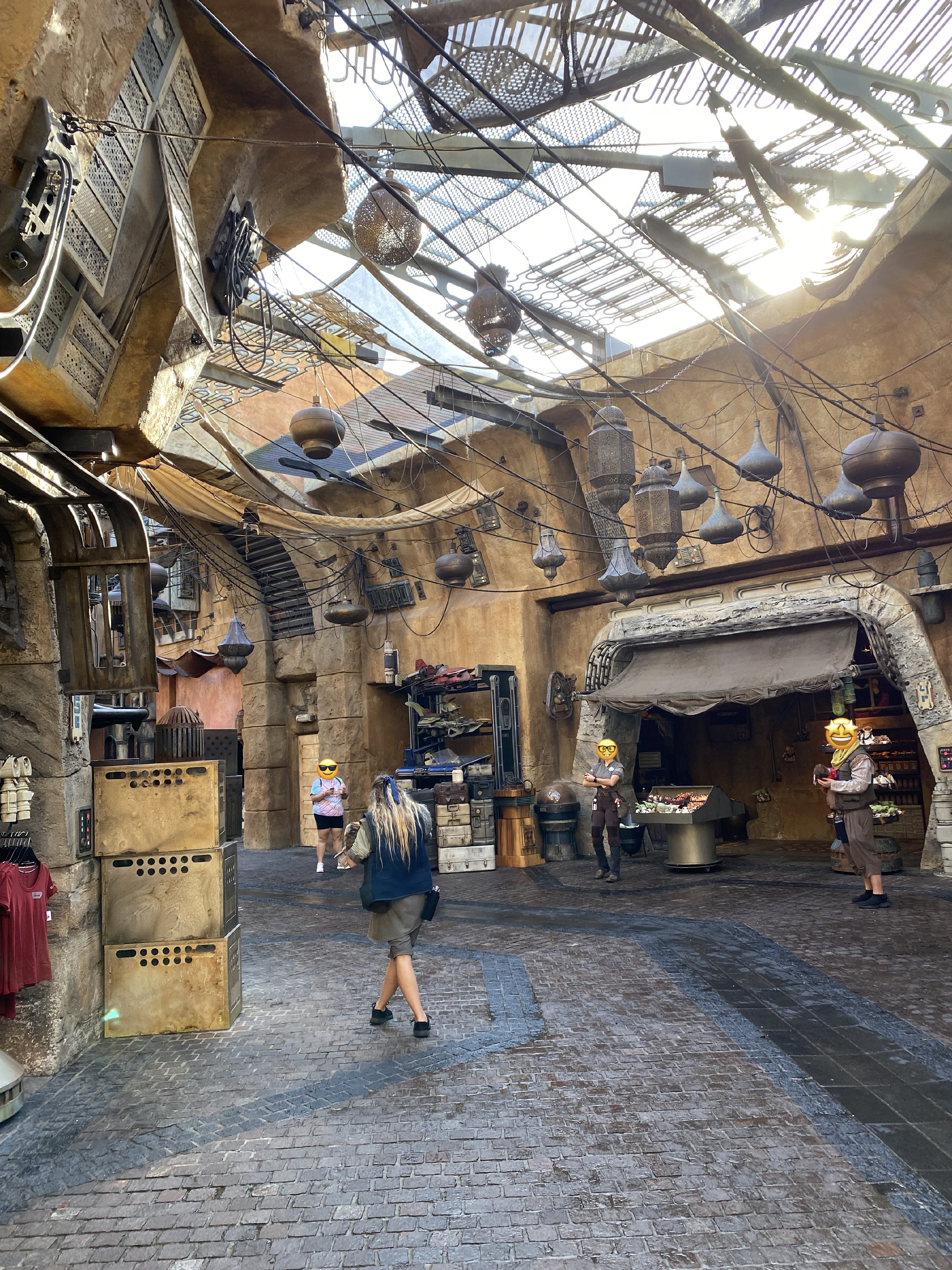A star wars themed shopping area. The area is very empty