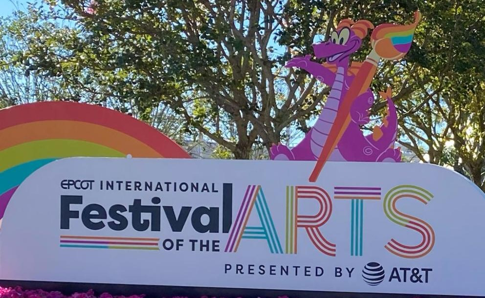A photo of the sign of Festival of the Arts at Epcot